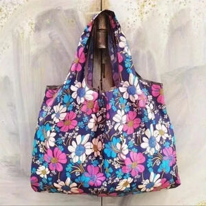 1 LEFT! Flower Print Reusable Market Bag